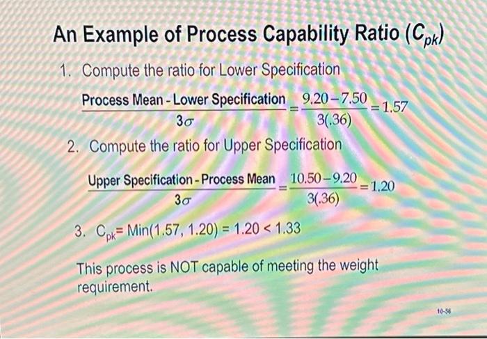be determined to check the process capability Upk Used when a process