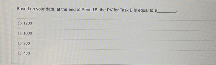 At completion? Then answer the questions. End of Period 5 End of