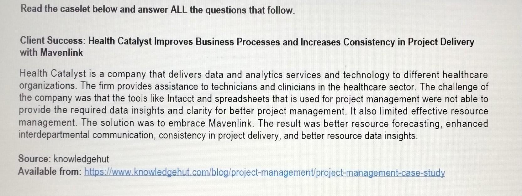  Read the caselet below and answer ALL the questions that follow.