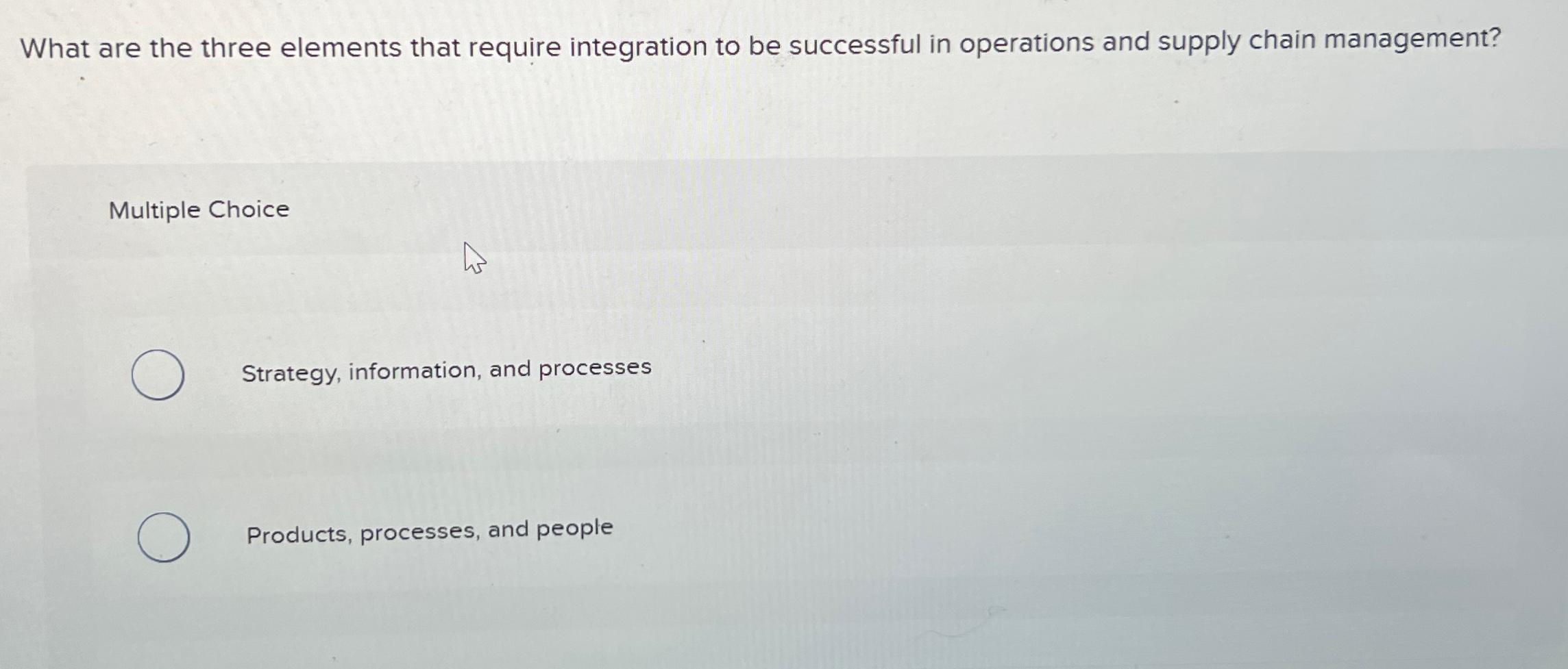  What are the three elements that require integration to be successful