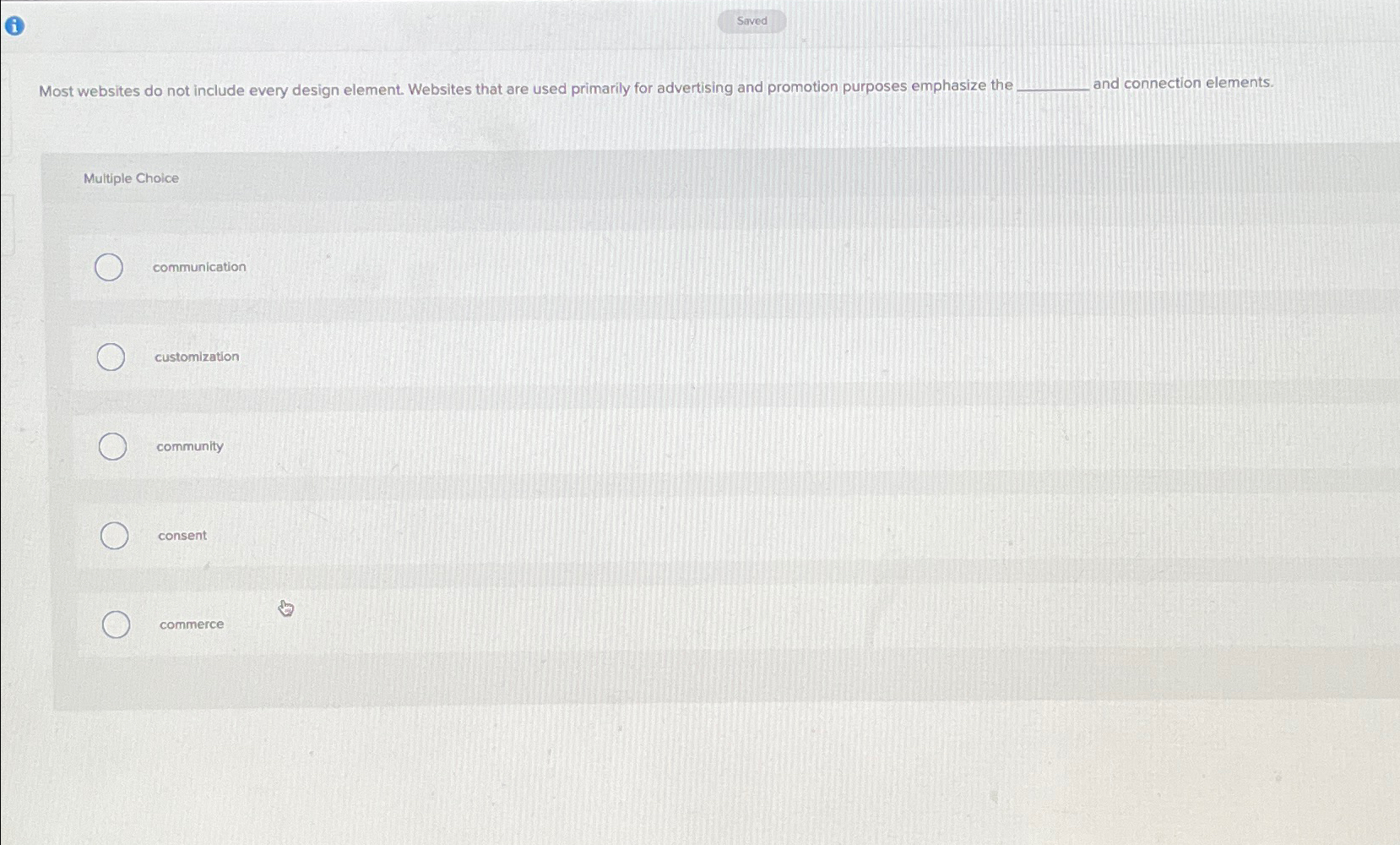  Saved Most websites do not include every design element. Websites that