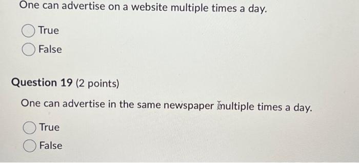 please help One can advertise on a website multiple times a day.