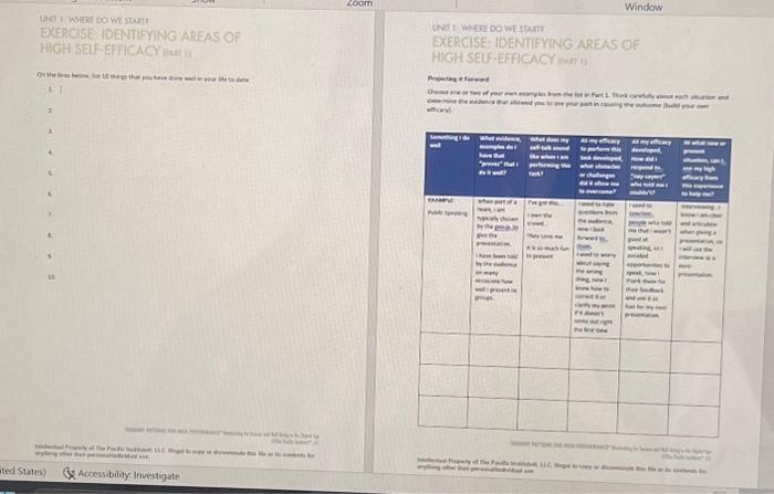  UNIT 1: WHERE DO WE START? EXERCISE: IDENTIFYING AREAS OF HIGH