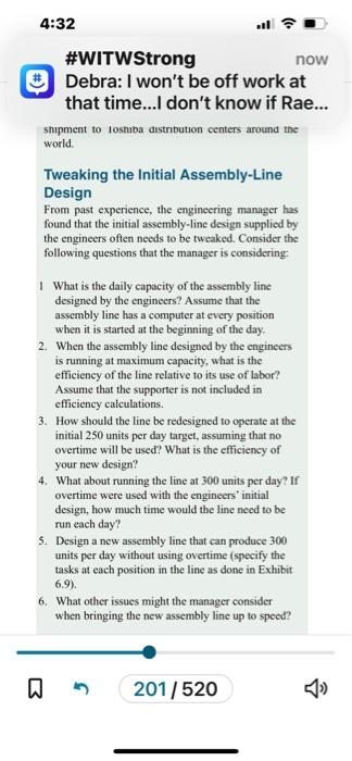  \#WITWStrong now \# Debra: I won't be off work at that