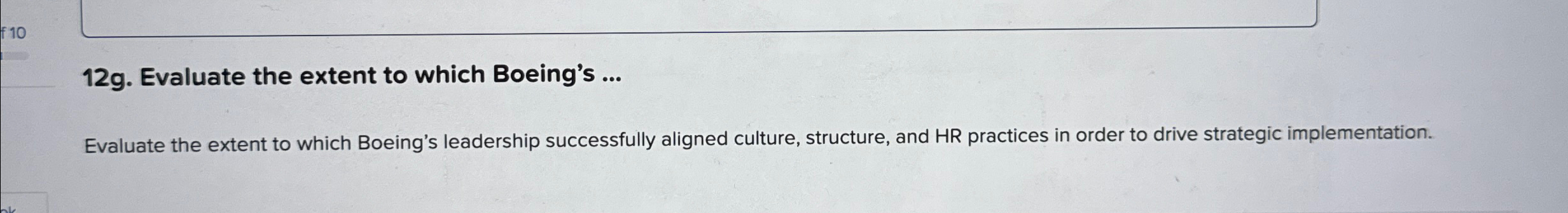  12g. Evaluate the extent to which Boeing's ... Evaluate the extent