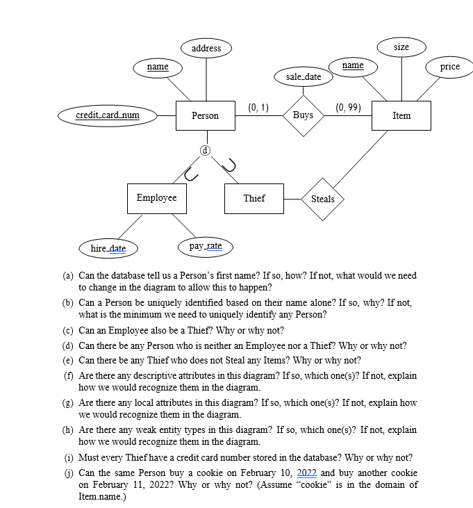  (a) Can the database tell us a Person's first name? If