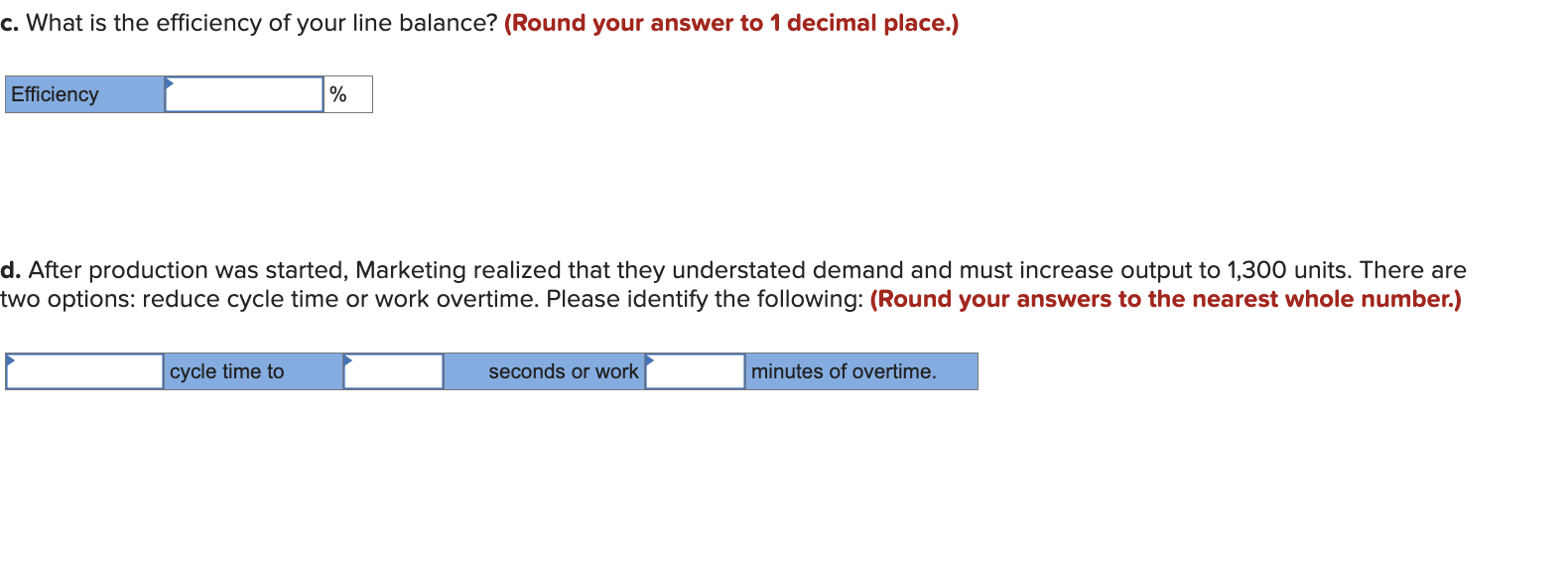 be performed according to their assembly requirements are shown in the following
