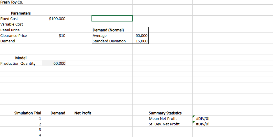 of the relevant parameters (e.g., demand, production quantity, etc.). Using this equation,