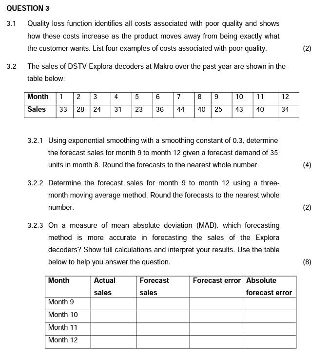 3.1 Quality loss function identifies all costs associated with poor quality