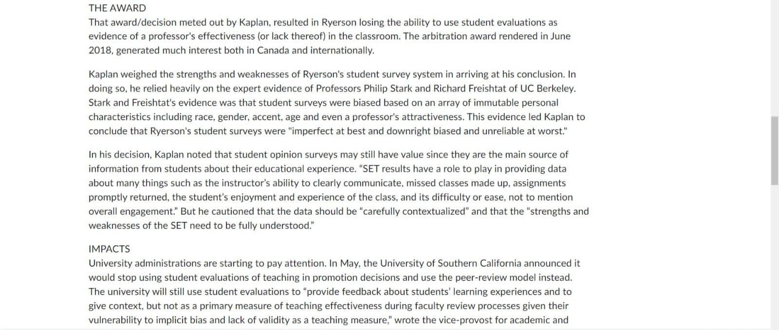 dread anonymous Student. Evaluations of Teaching (SETs) or Faculty Course Surveys (FCS)