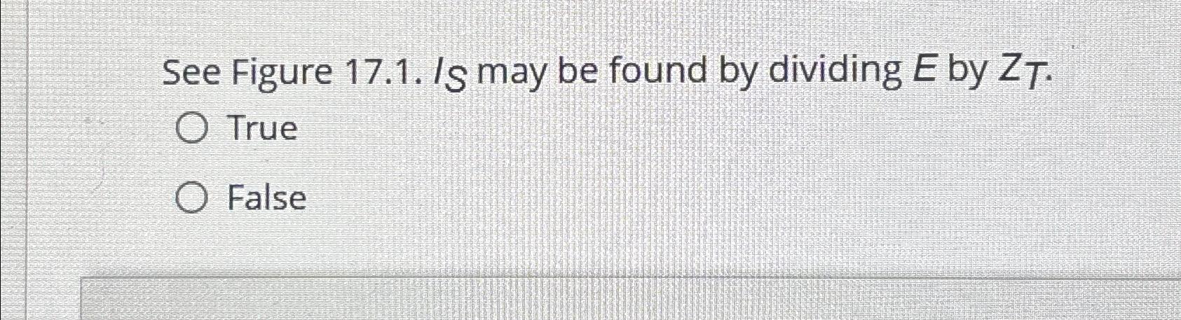 See Figure 17.1. IS may be found by dividing E by