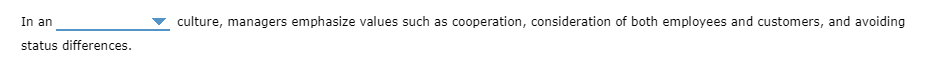 An involvement / an achievement / a consistency In an culture, managers