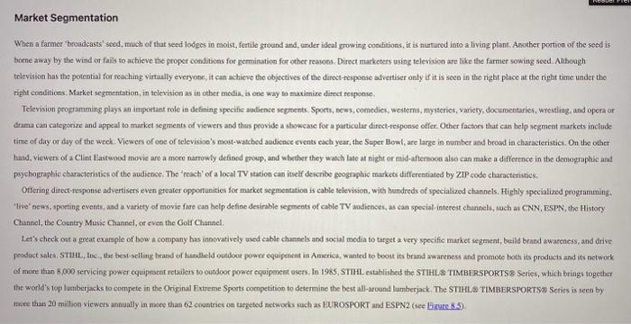  5. Explain how direct marketers use market segmentation and product differentiation