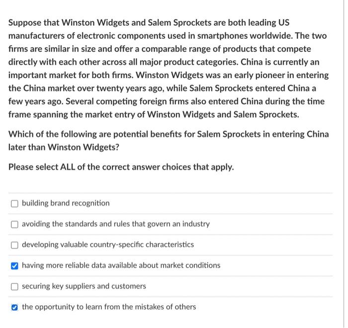 please help here if you can. stuck here. Suppose that Winston Widgets