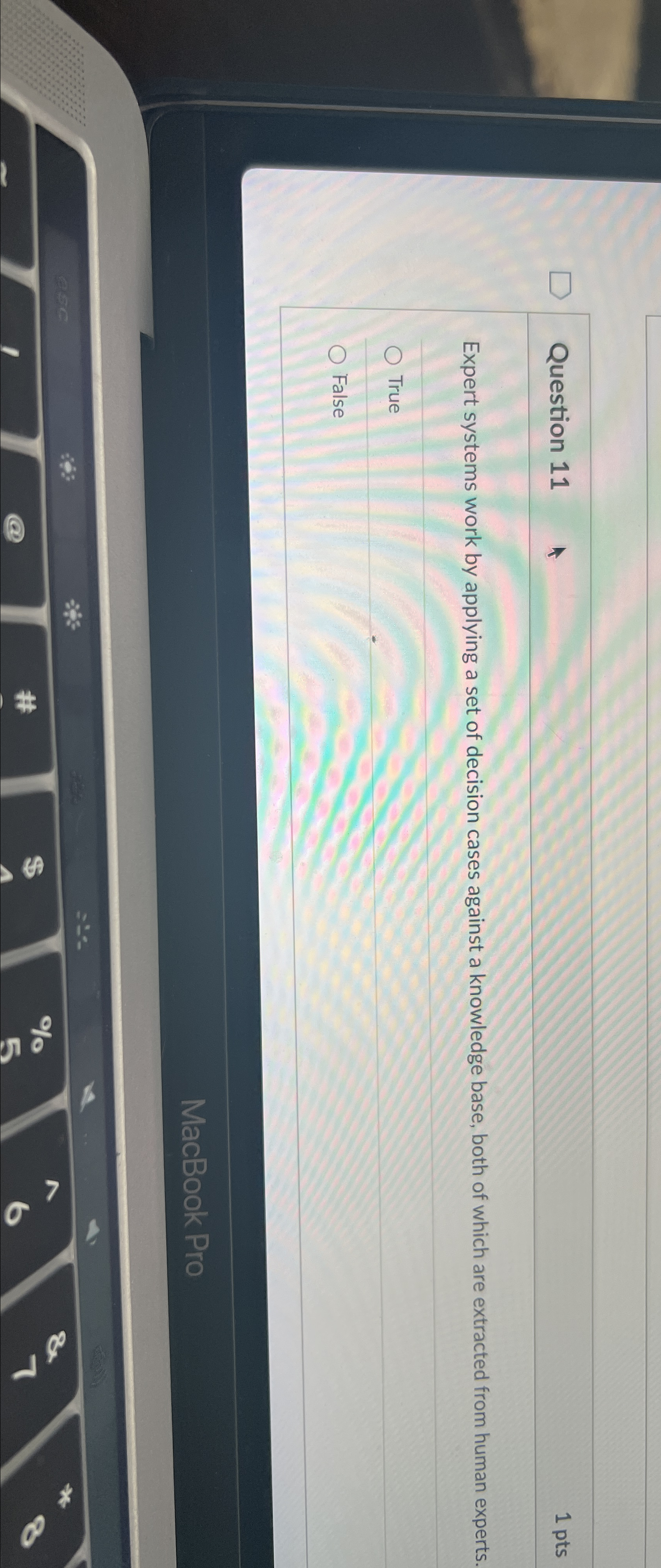  Question 11 1 pts Expert systems work by applying a set