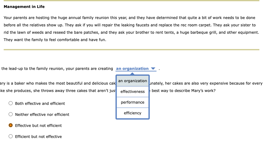 whats the answer to the drop down for this question Your parents