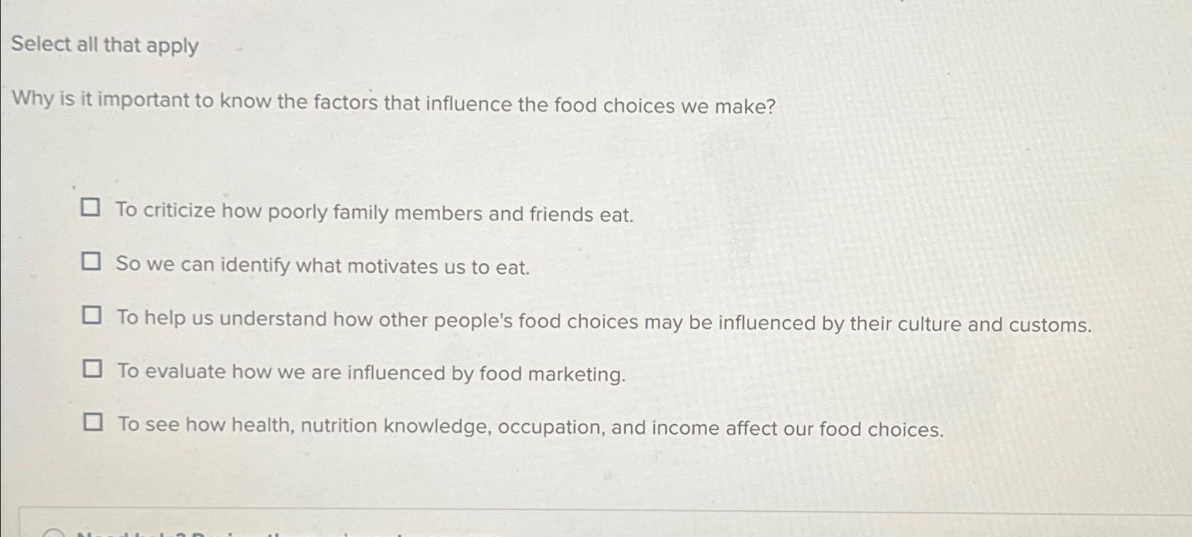  Select all that apply Why is it important to know the