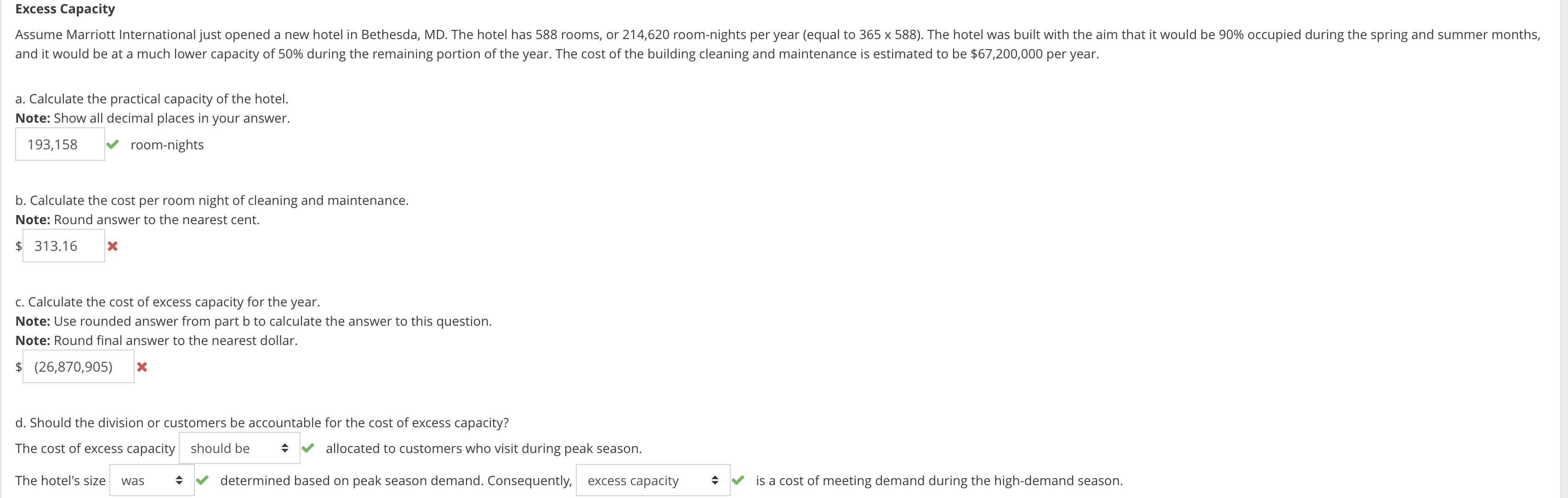  Excess Capacity and it would be at a much lower capacity