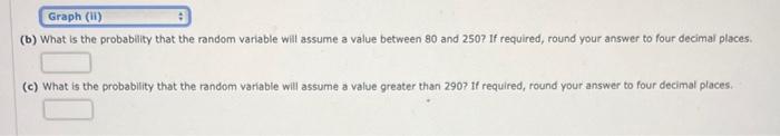 Choose the correct graph below. (iv) (b) What is the probability that