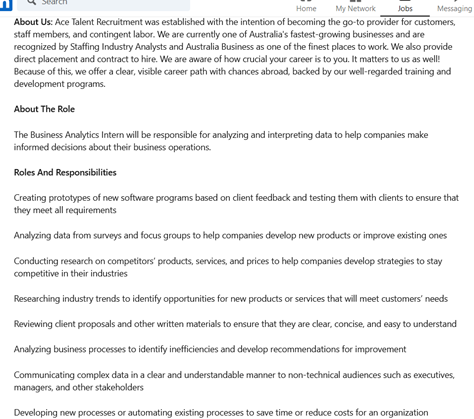 This question should be answered as if being interviewed by an employer,