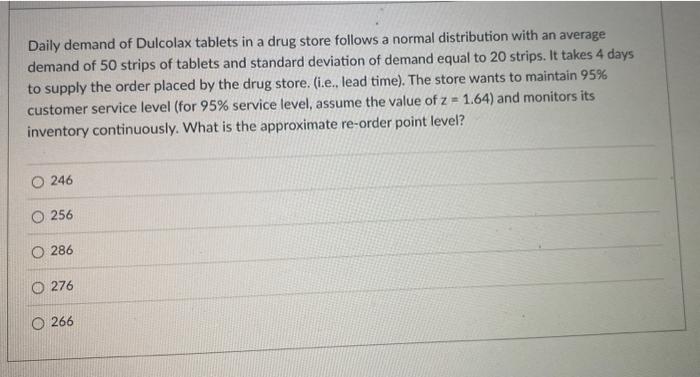 of 18 units per week and a standard deviation in weekly demand