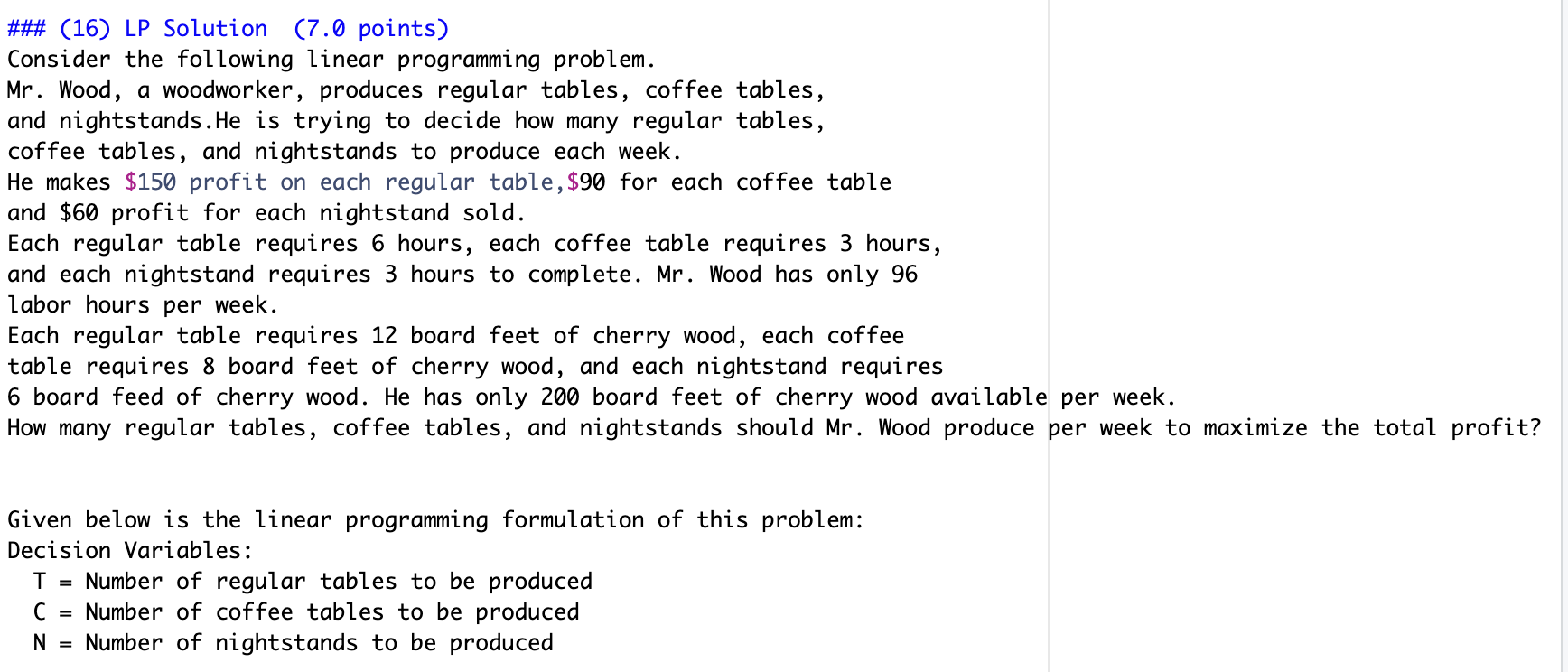 dual NULL (17) What are the dual values for each source: What