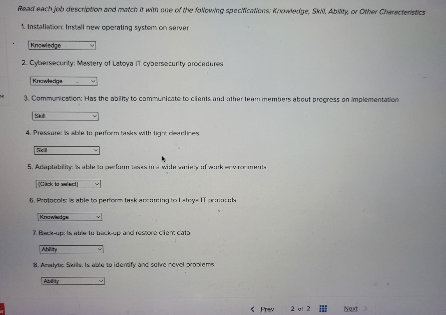 human resource activities including recruitment, compensation, and performance management. A job description