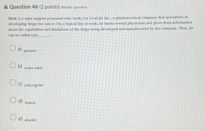 on: a) maximizing sales in the short run. b) pushing products to