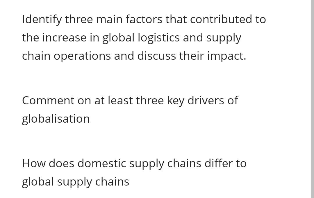 Identify three main factors that contributed to the increase in global