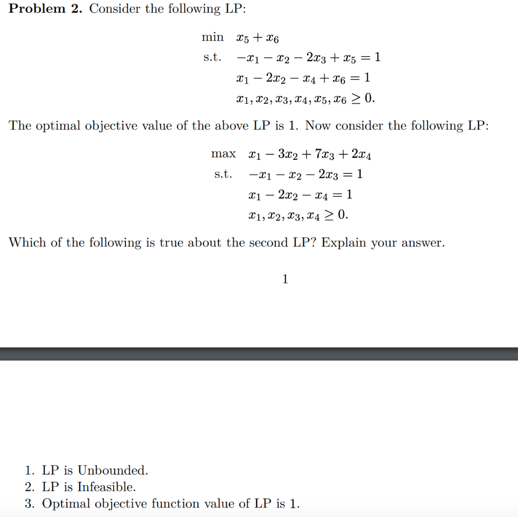 Please explain in detail how you determine what is correct Problem 2.