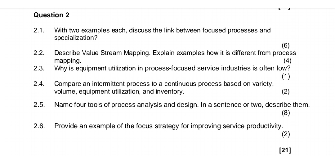2.1 With two example each , discuss the link between focused processes