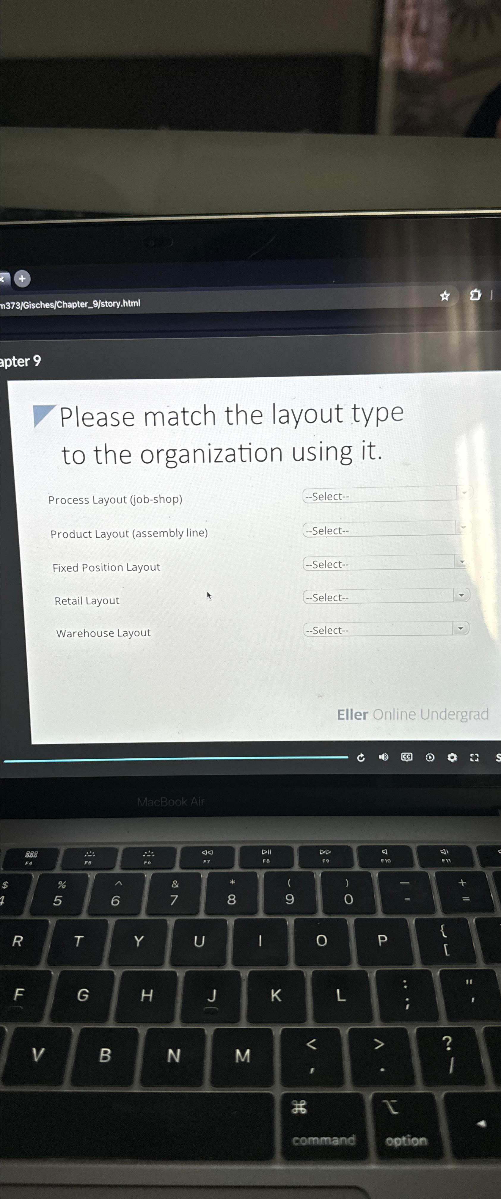  Please match the layout type to the organization using it. Process