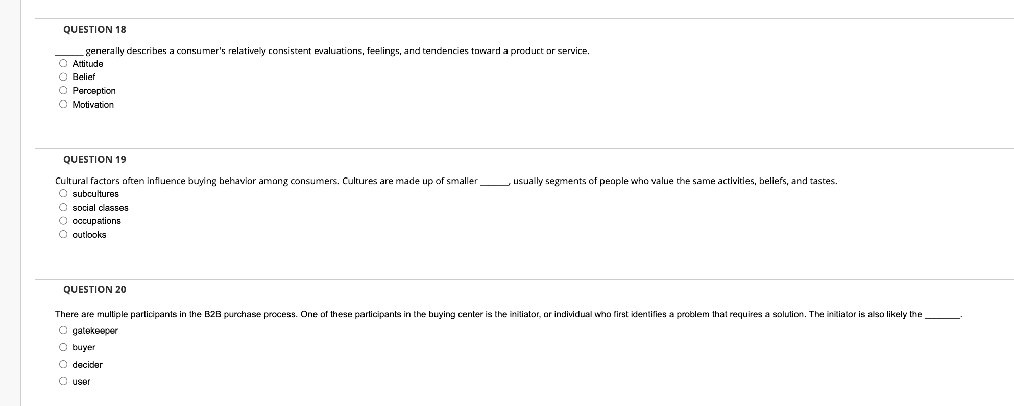  generally describes a consumer's relatively consistent evaluations, feelings, and tendencies toward