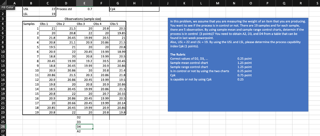 Please use excel to solve this and show formulas and charts! In