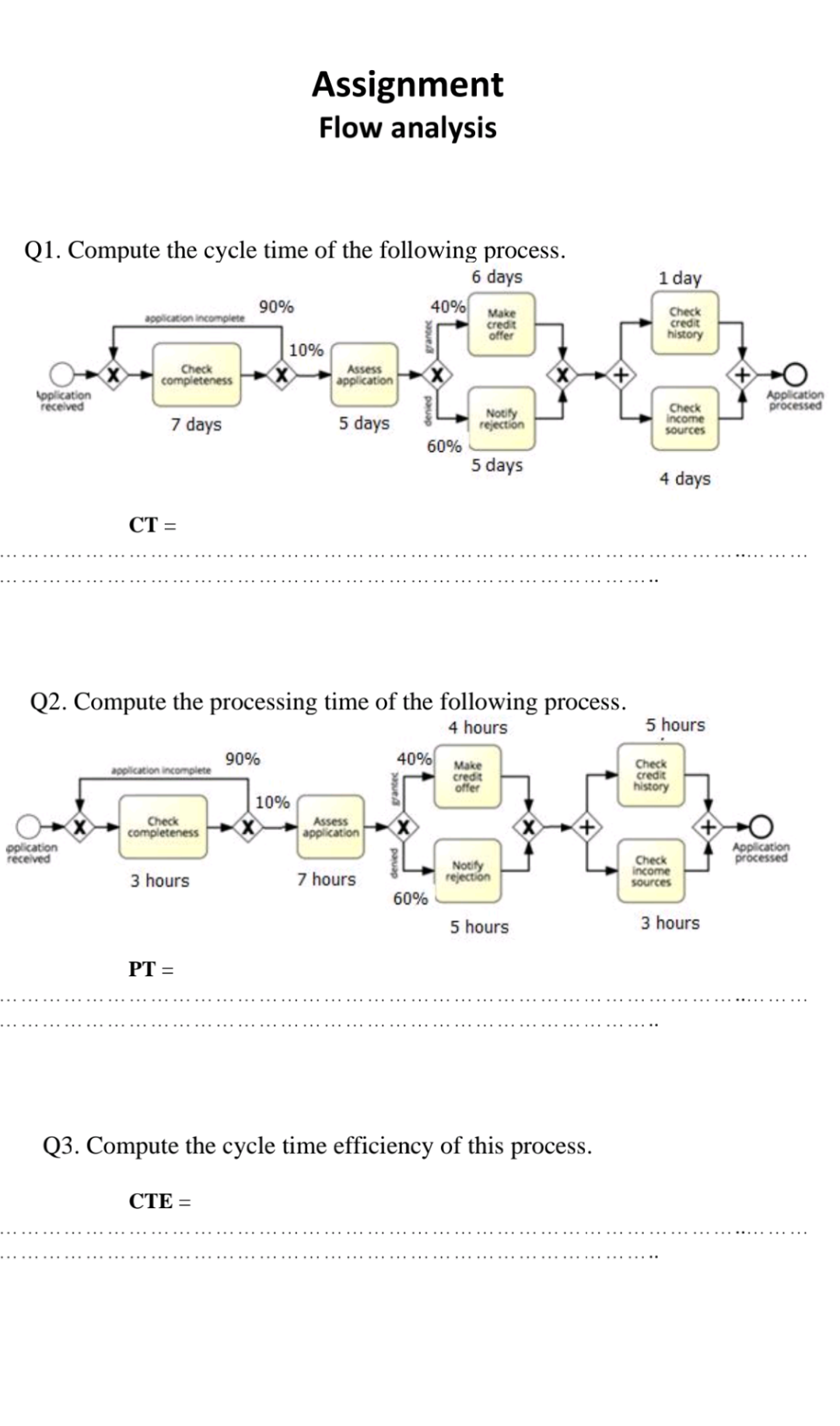  I need to solve this assignment. Assignment Flow analysis O1. Compute