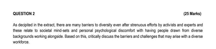 the following questions We often hear the term "diversity" bandied about in