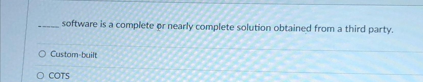  software is a complete pr nearly complete solution obtained from a