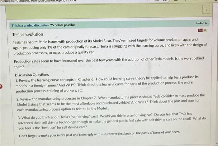  Tesla's Evolution Tesla has had multiple issues with production of its