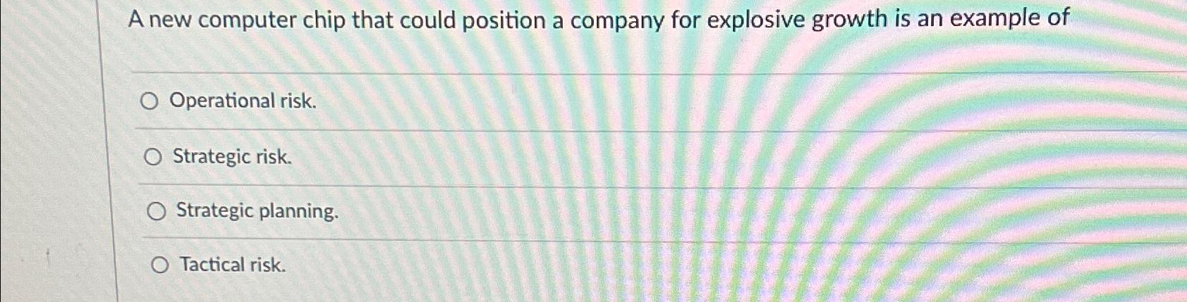  A new computer chip that could position a company for explosive