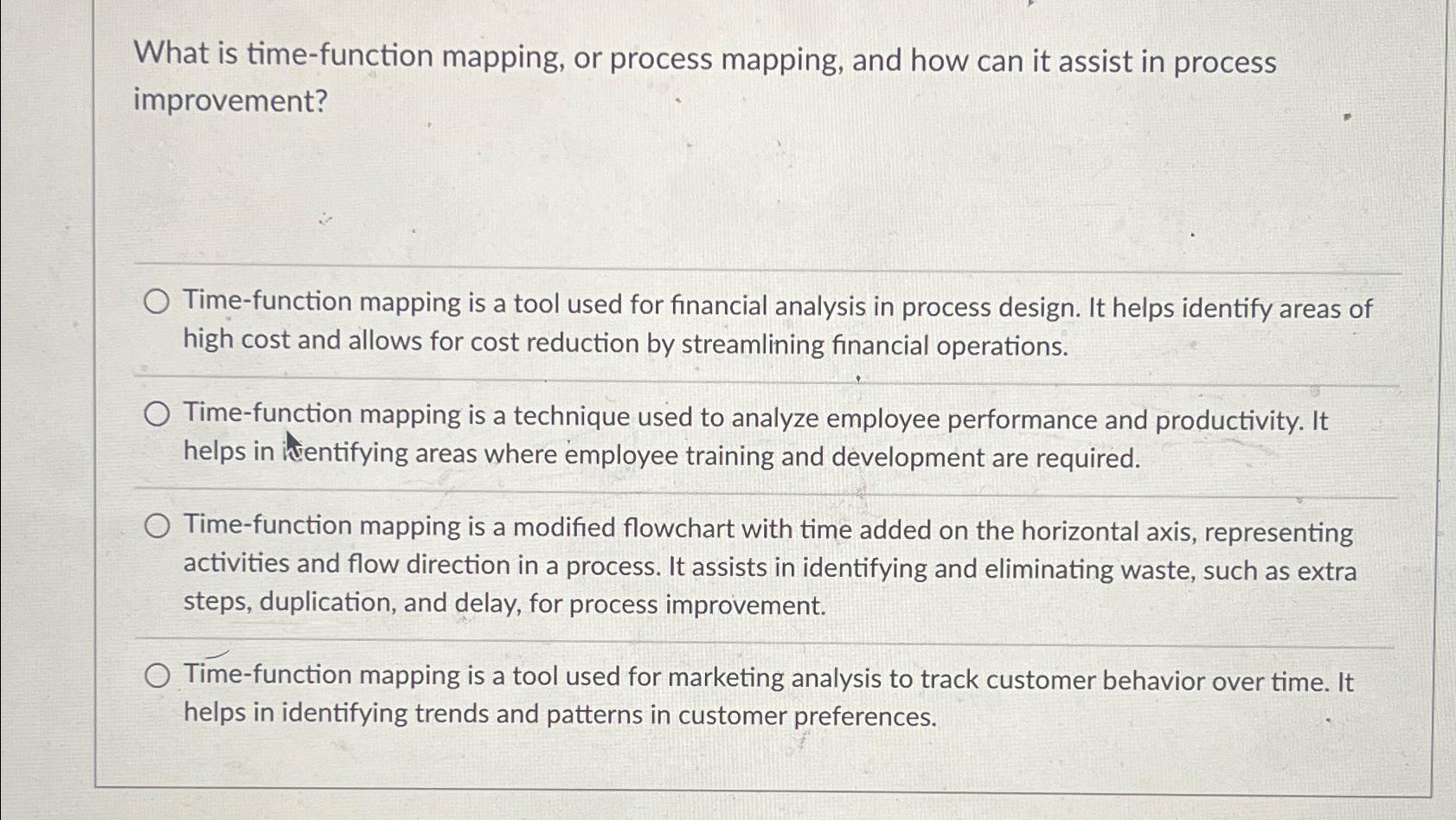  What is time-function mapping, or process mapping, and how can it