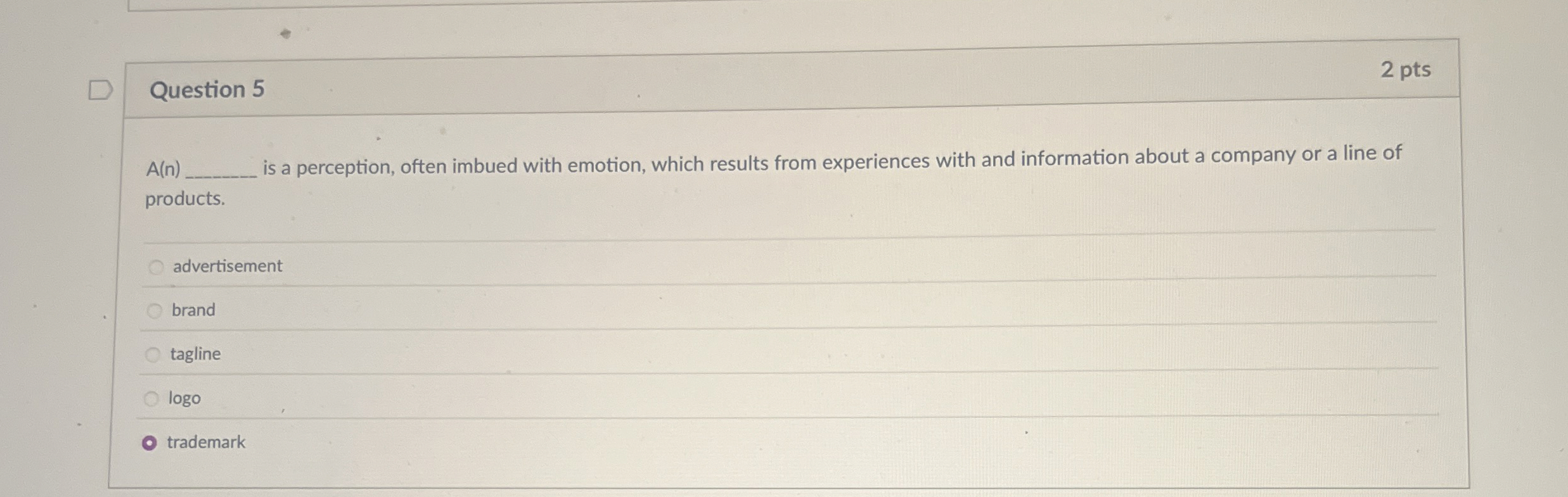  A(n)________ is a perception, often imbued with emotion, which results from
