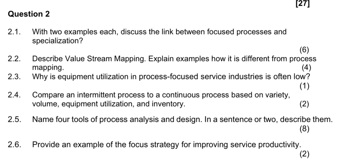  Question 2 [27] 2.1. With two examples each, discuss the link