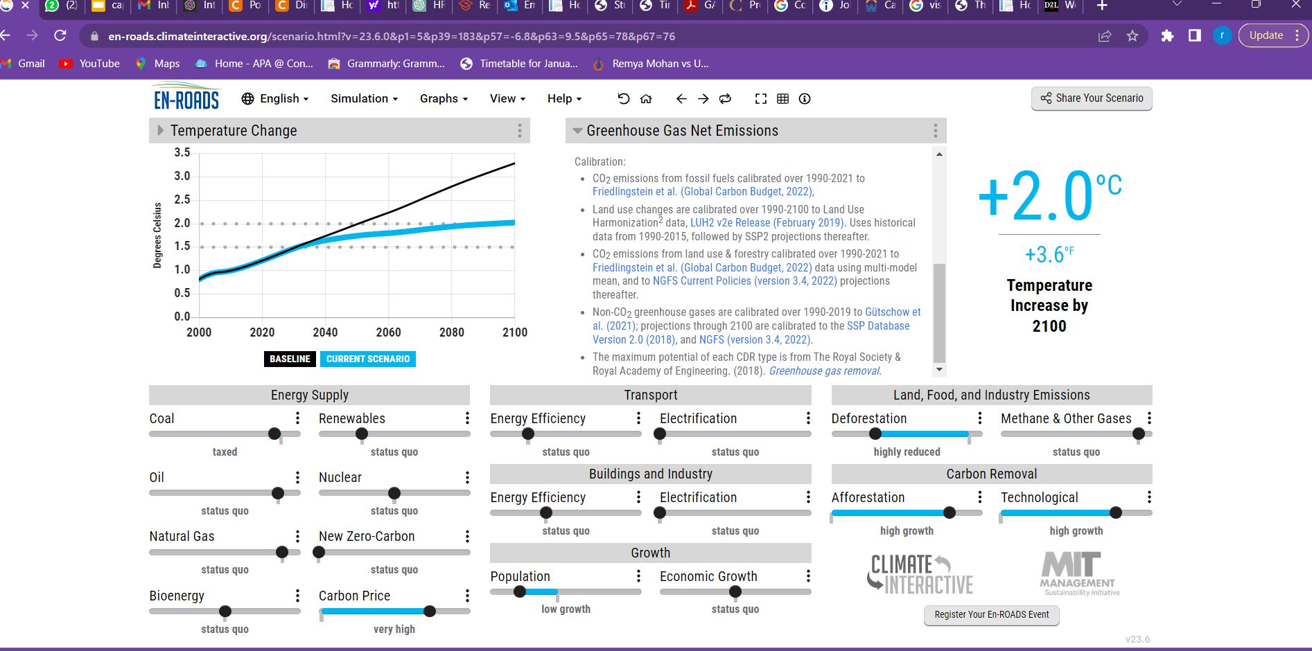 Working with the En-ROADS Climate Solutions Simulator, your group will create a