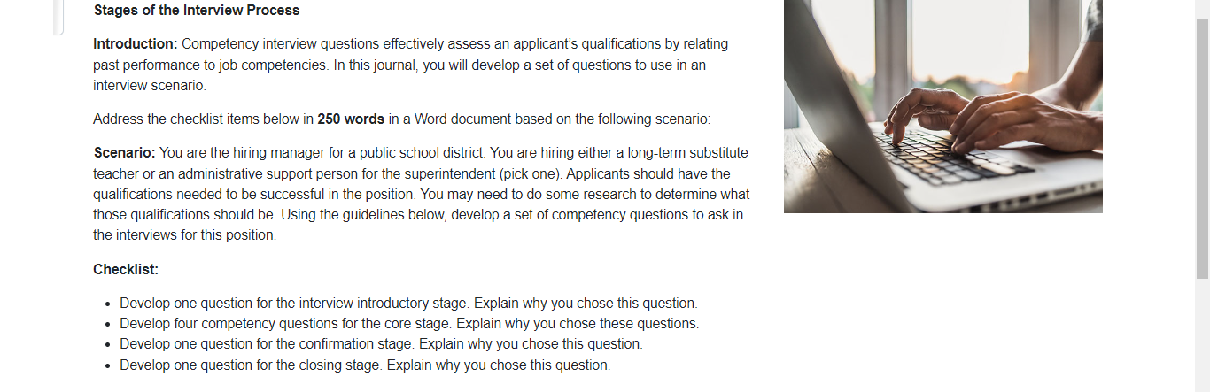  Stages of the Interview Process Introduction: Competency interview questions effectively assess