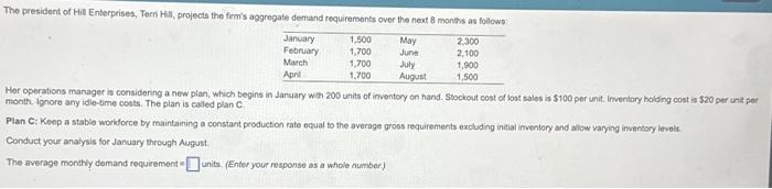 make sure answer is correct thanks Hor operations manager is considering a