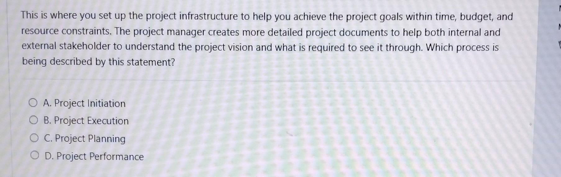 This is where you set up the project infrastructure to help