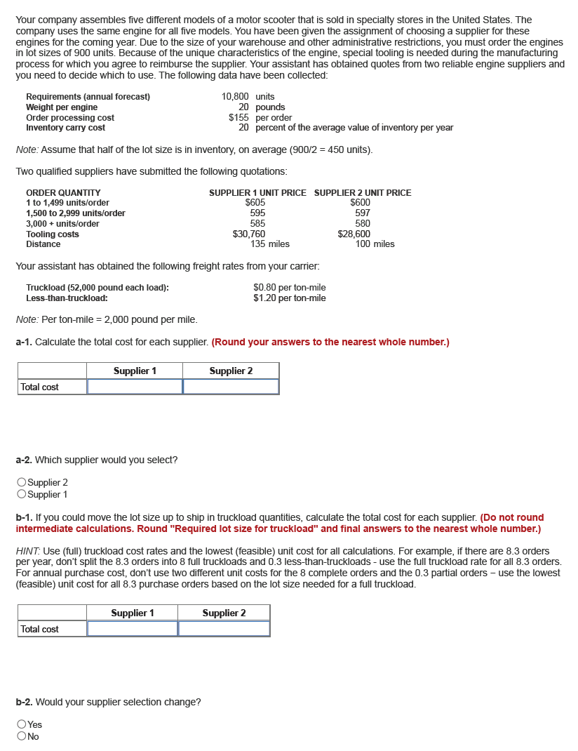 Answer and please show the formula on excel for the following question: