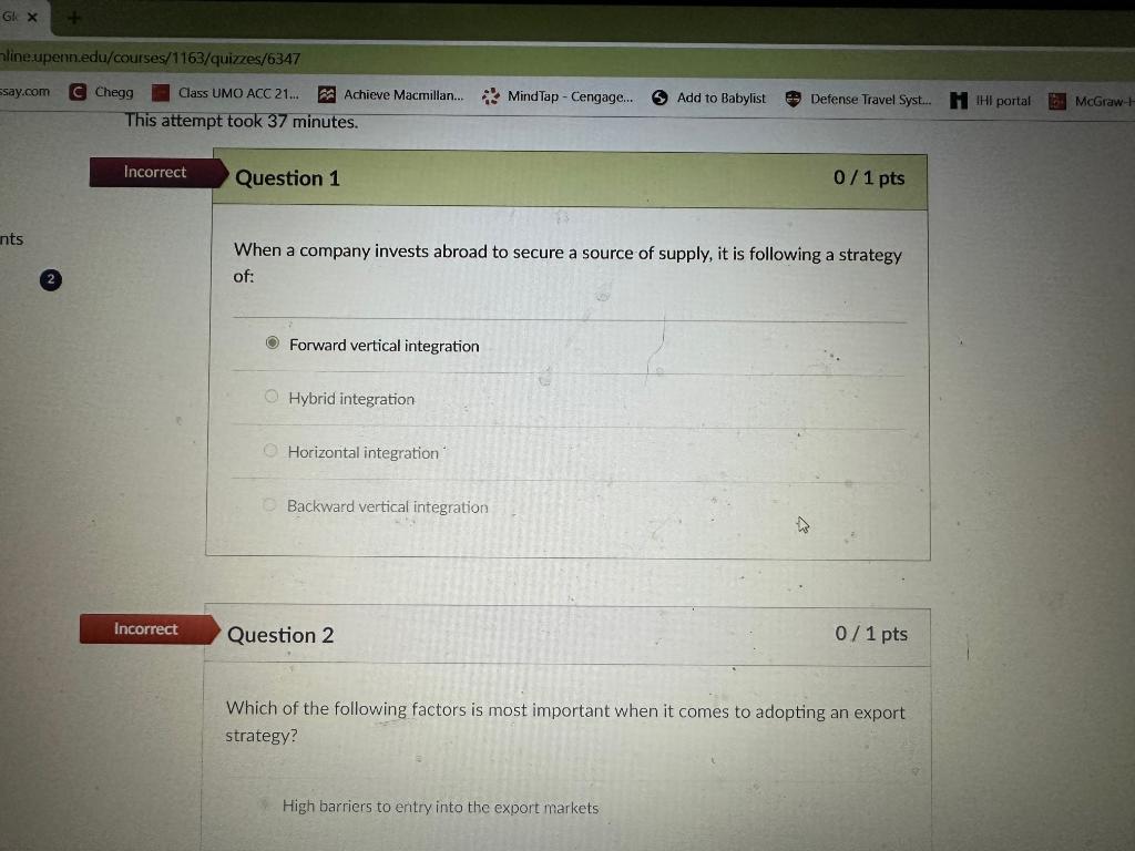 High barriers to entry into the export markets High transportation costs The