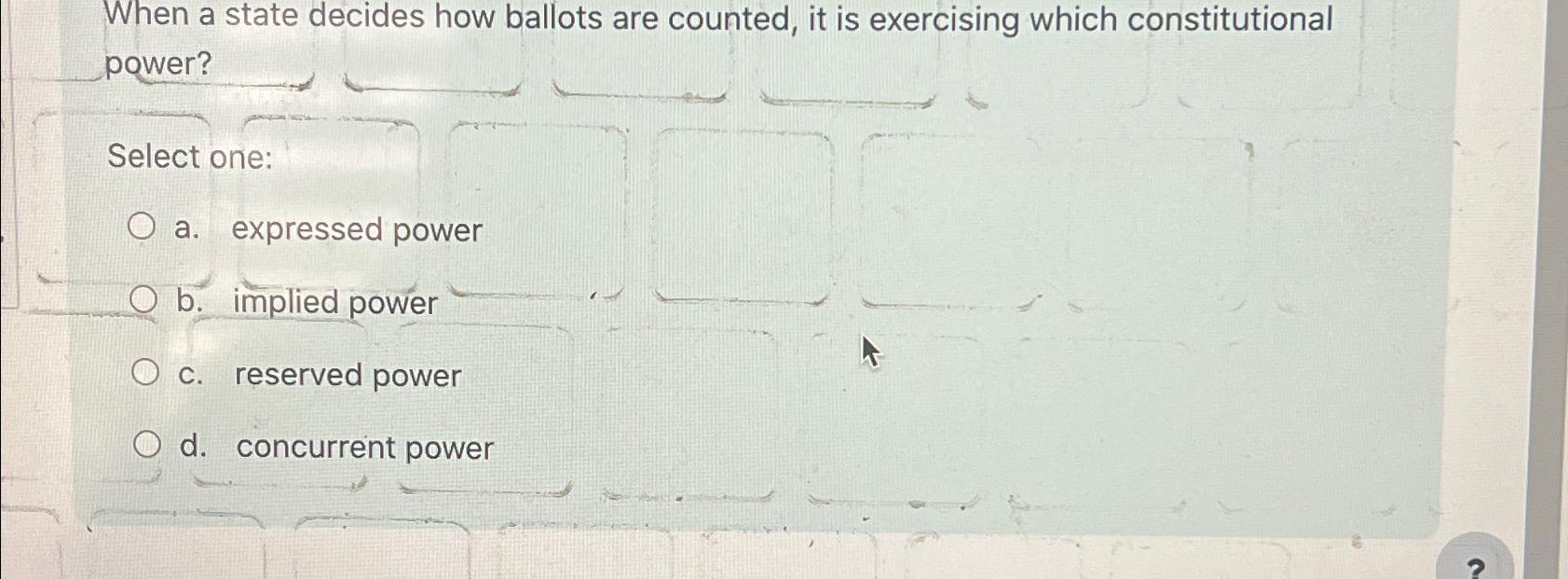  When a state decides how ballots are counted, it is exercising