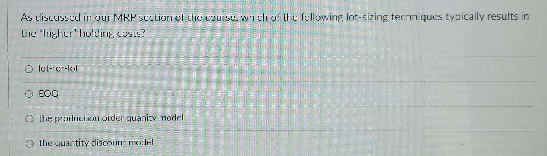 course, let's say an order for 210 units of Product A has